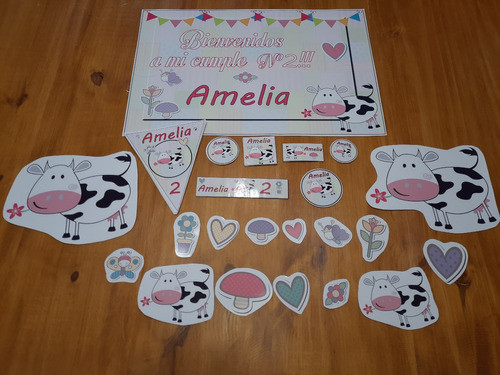 Combo Cumpleaños Vaca Lola Patchwork     Candy Bar 1