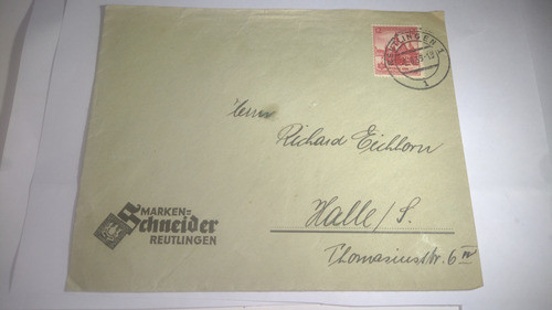 Alemania Sobre Estampilla Circulado  1939 Corres.comercial.+ 0