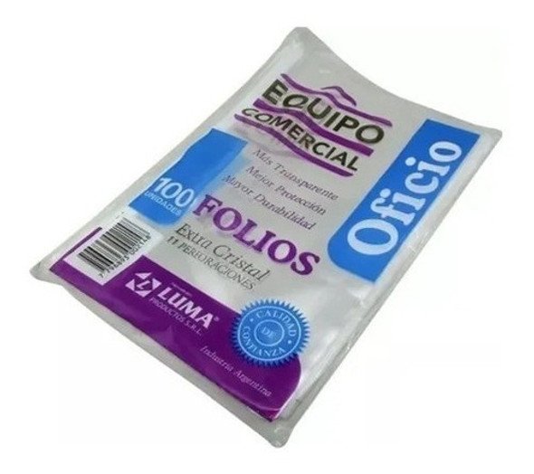 Folio Luma Cristal Transparente Oficio X 100 Unidades 0 Folio Luma Cristal Transparente Oficio X 100 Unidades 0