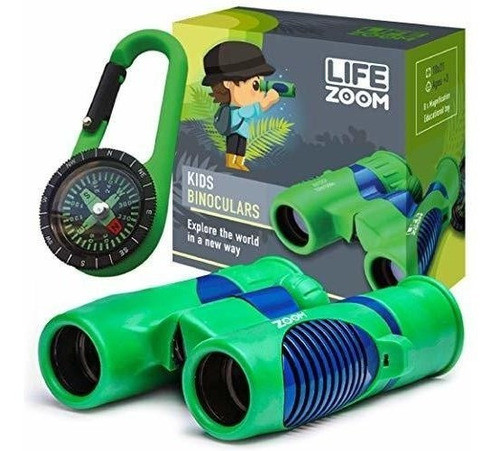 Prismáticos Y Brújula Para Niños, Prismáticos Compactos De 8 0