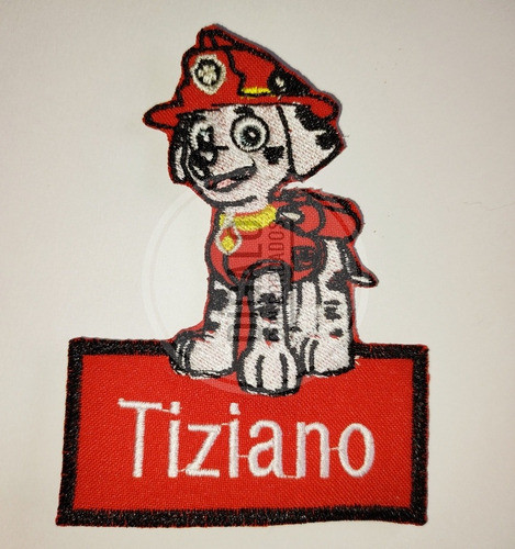 Parche Aplique Paw Patrol Con Nombre Chase 1