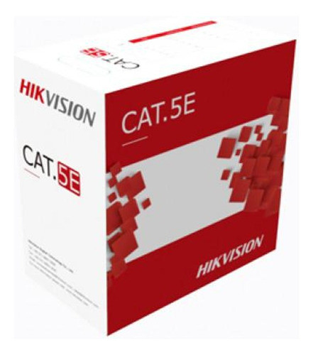 Bobina Utp Cat5e Hikvision 305mts 100%cobre 0.50mm, Negro Ex 1