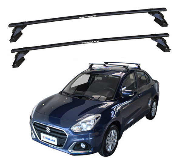 Barras De Techo Eqmax Acero Suzuki Dzire 2012+ Negro 0