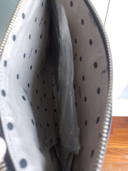 Cartera Tipo Sobre En Cuero Prune 0