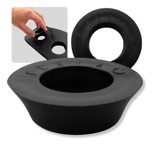 Kit 50 Unidades Anel Cônico Para Tijolinho 1 Polegada Preto 0