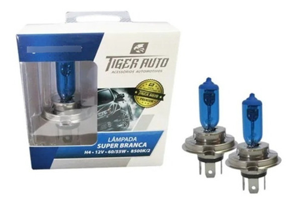 Lampada Super Branca Chevette Farol Baixo Alto Tipo Xenon H4 0