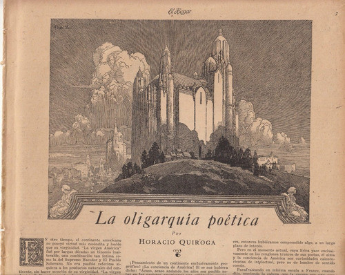 1925 Horacio Quiroga Articulo La Oligarquia Poetica Raro 0