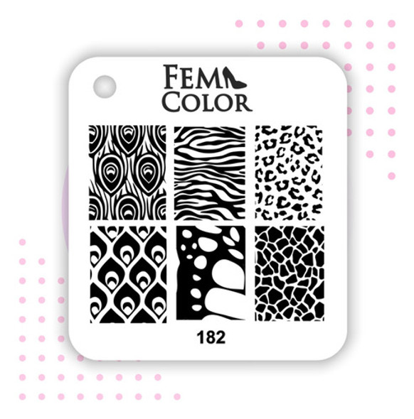 Placa De Stamping Acrilico Lefemme Mod 182  Local Flores 1