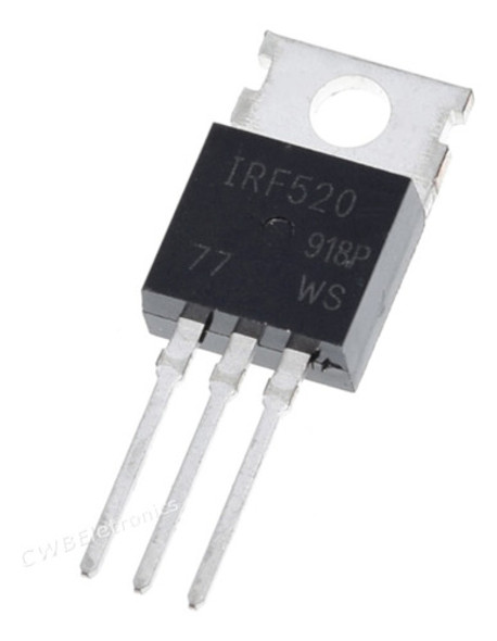 Transistor Irf520 (2 Peças) Irf 520 Novo Original 1