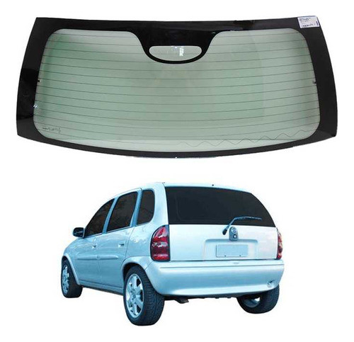 Vidro Traseiro Vigia Chevrolet Corsa 1996 Glasstech 0