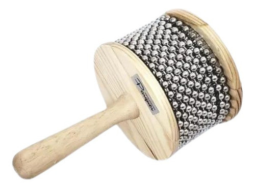 Cabasa Parquer Madera Grande 13 Cm Aros Metal 0