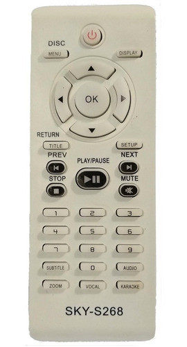 Cr-2253 Controle Remoto Compatível C/ Dvd Philips Sky-s268 0