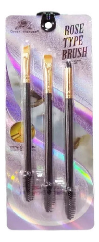 Set De Brochas X3 Piezas Para Cejas  Varios Colores 0