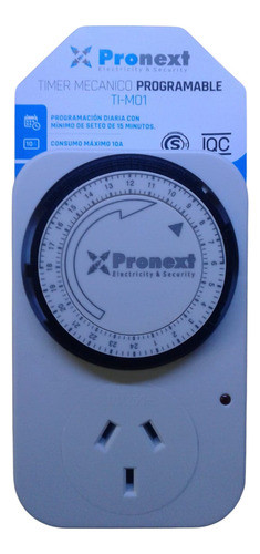 Timer Mecánico Programable Enchufable Pronext 0