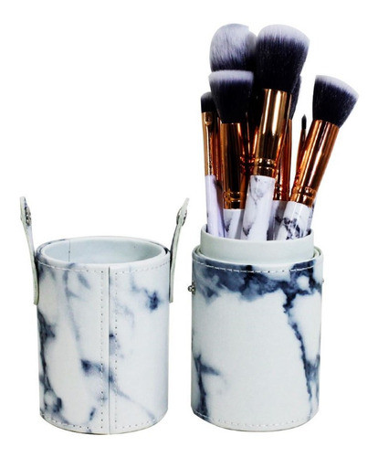 Brochas De Maquillaje 10 Unid Set X 10 Pinceles En Estuche 0