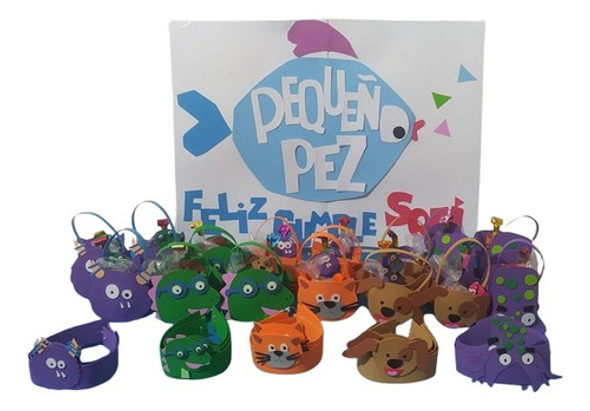 Bolsitas Para Sorpresitas Pequeño Pez Goma Eva Cotillon X10 0