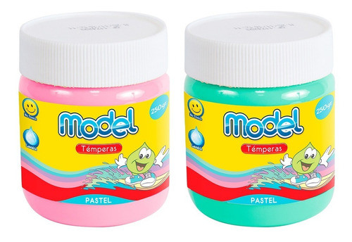 Tempera Pastel Model Pote 250 Grs Colores X Unidad 1