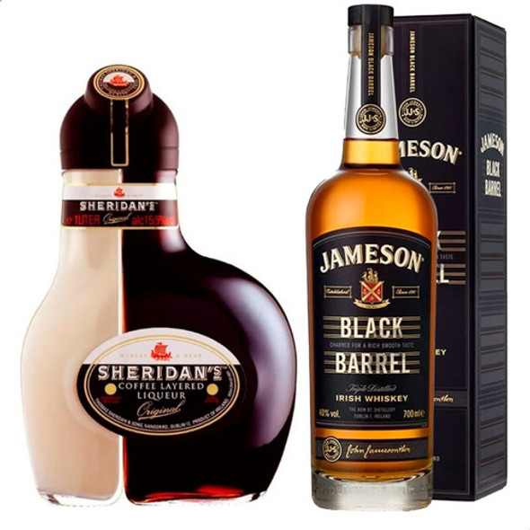 Licor Sheridans Premium + Whisky Jameson Black Barrel Irish 0 Licor Sheridans Premium + Whisky Jameson Black Barrel Irish 0
