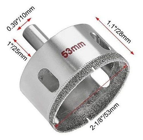 Mecha Copa Diamante Para Marmol Porcelanato Granito  1x53mm 1