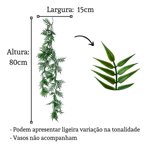 4 Plantas Artificiais Pendente De Samambaia Premium Realista 1