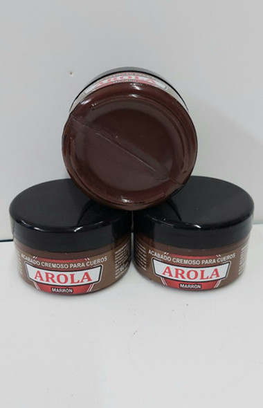Crema Para Cuero Arola Pote 60 Cc Color Chocolate Distrilaf 1