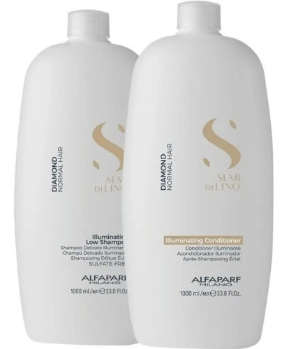 Kit Shampoo Y Acond. Alfaparf Semi Di Lino Diamante X 1000ml 0