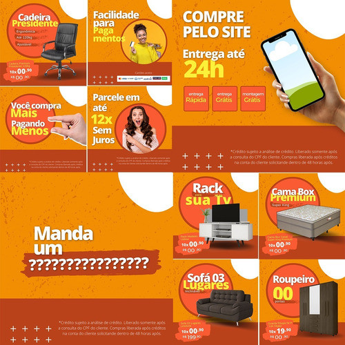 Pack 10 Arte Loja De Móveis Editável No Canva 1