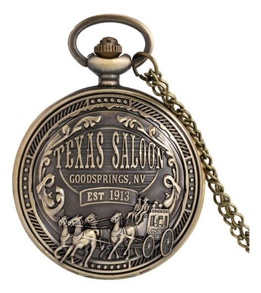 Relógio De Bolso Bronze Estilo Antigo Vintage Quartz 0