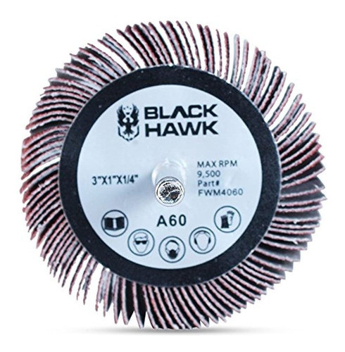 3 X 1 X 14 Vastago Montada Flap Ruedas 60 Grit Oxido De Al 1