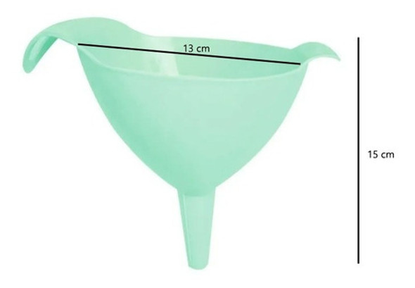 Embudo De Cocina Plástico Carol Línea Soft Verde Pastel 1