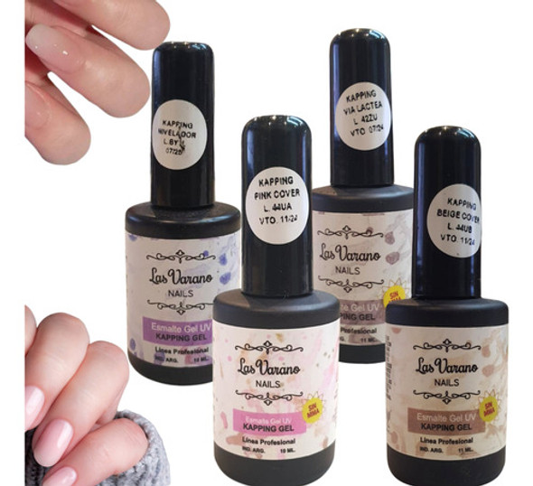 Kit X 4 Esmaltes Kapping Gel Coleccion Las Varano Lefemme 0