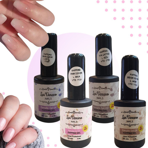 Kit X 4 Esmaltes Kapping Gel Coleccion Las Varano Lefemme 1