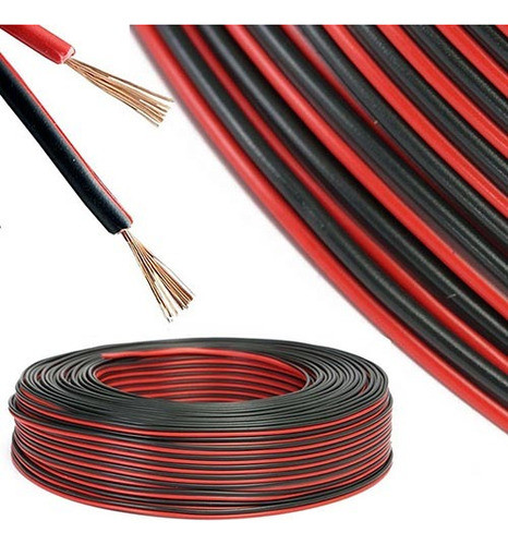 Cable Bafle 2 X 1 Mm Negro Y Rojo X 100 Mts 0