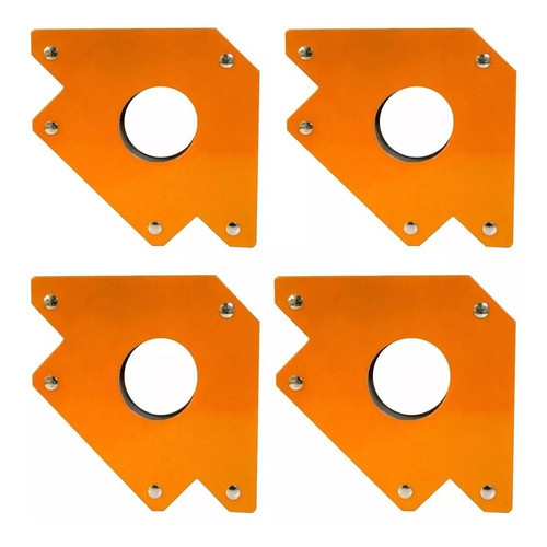 4 Escuadras Magnetica 4'' Lusqtoff Soporta 23 Kg P/ Herreria 0