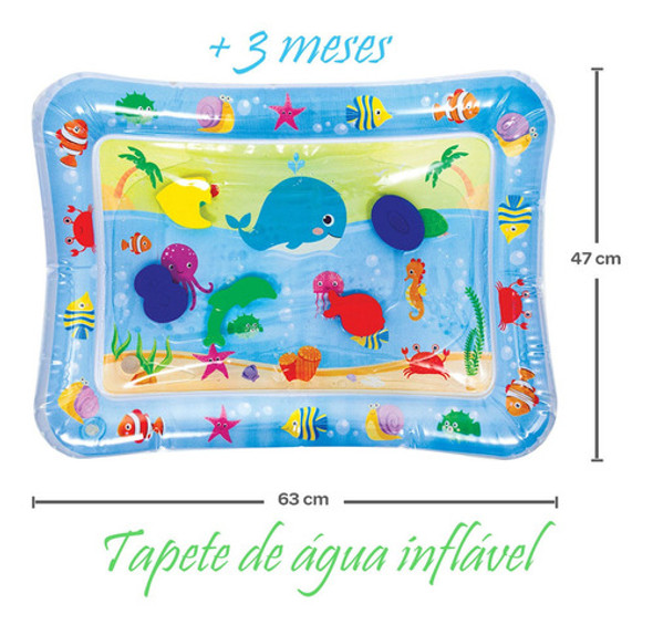 Tapete De Atividade C/ Água Inflável Oceano Buba 1