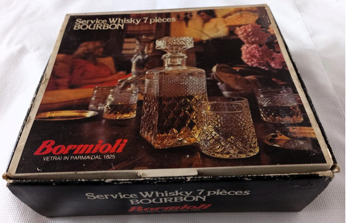 Juego De Whisky  Labrado Con Whiskera Y Seis Vasos 1