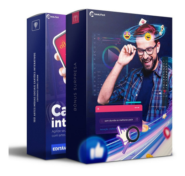 Pack 160 Artes Cartões Interativos Editáveis Corel Draw 1