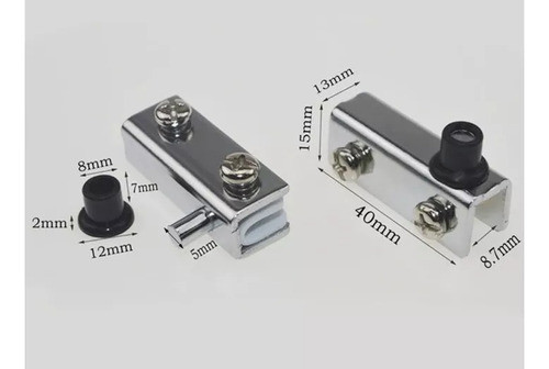 Kit Bisagra 1 Puerta Simple De Vidrio Mueble Vitrina 1