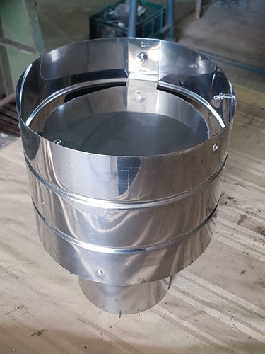 Sombrero Cortaviento Calefactor 200mm Acero Inoxidable 1