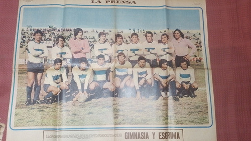 Lamina Diario La Prensa * Club Gimnasia -  Año 1971 Equipo 0