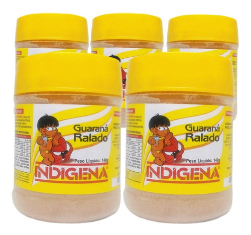 Kit 5 Guaraná Ralado Indígena De 140g - Produto 100% Natural 0