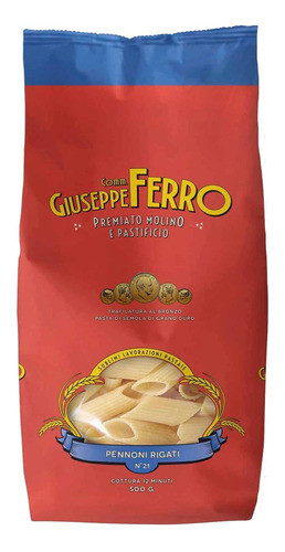 Pasta Italiana Giuseppe Ferro Pennoni Rigati 500g Pack X 3 0