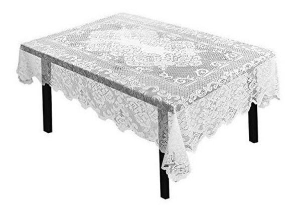 Mantel De Encaje - Mantel Rectangular Con Patrones De Floral 0
