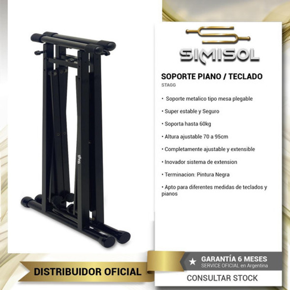 Soporte Teclado Piano Organo Mesa Extensible Regulable 1