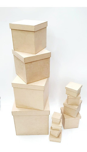 Cajitas 5x5x5 Tapa Lisa Fibrofacil  X 50 Unidades 0