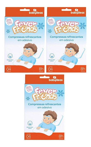 Kit 3 Compressas Para Alivio Da Febre Fever Friends Babydeas 0