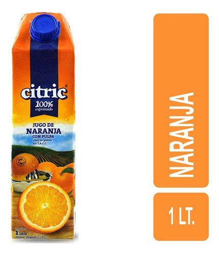 Jugo Naranja Con Pulpa X 1 L Citric (sin Tacc)  X 3 Unid 1