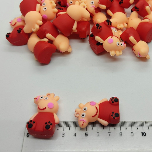 5 Peppa Pig Mediano De Goma  - Armado Artesanias Bijouteria 1