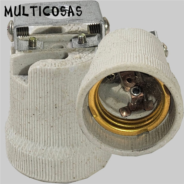 Pack 5 Portalamparas Porcelana Colgar S/metalico 220volts 1