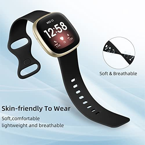Malla Para Reloj Fitbit Versa 3-4 Sense2 Silicona Negro L 1